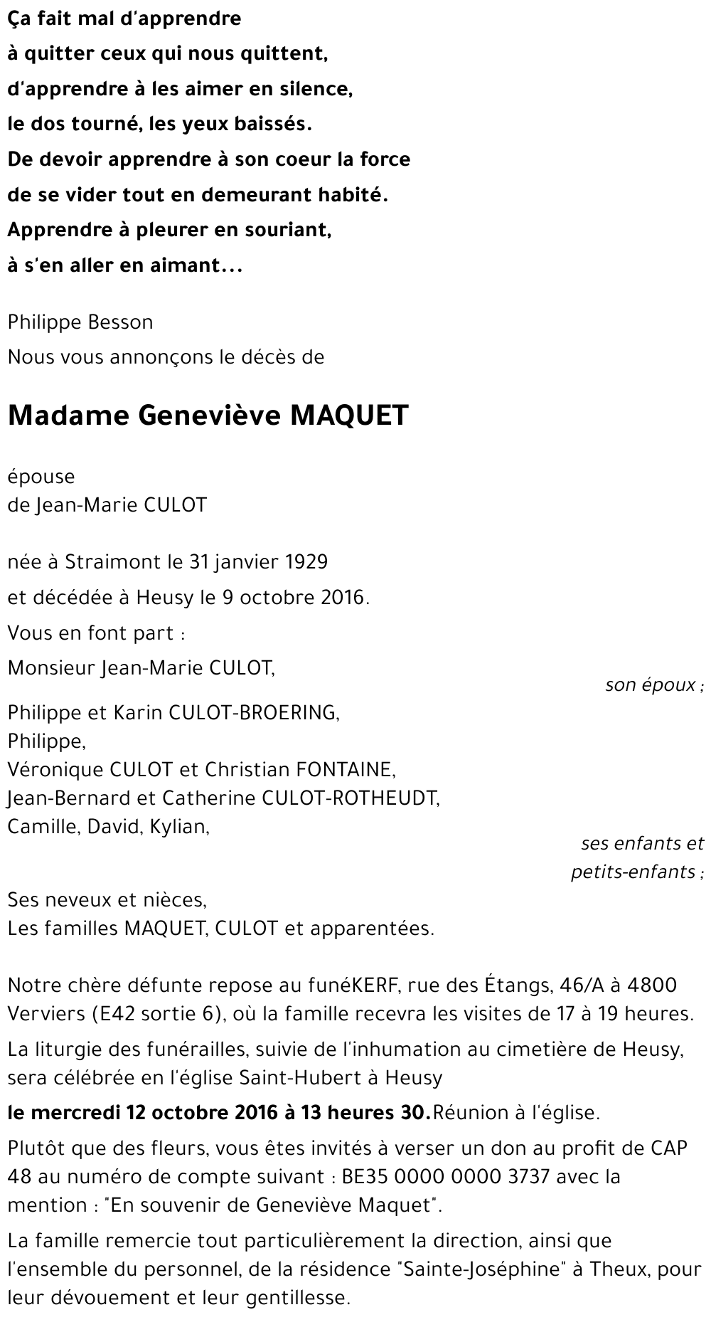 Geneviève MAQUET