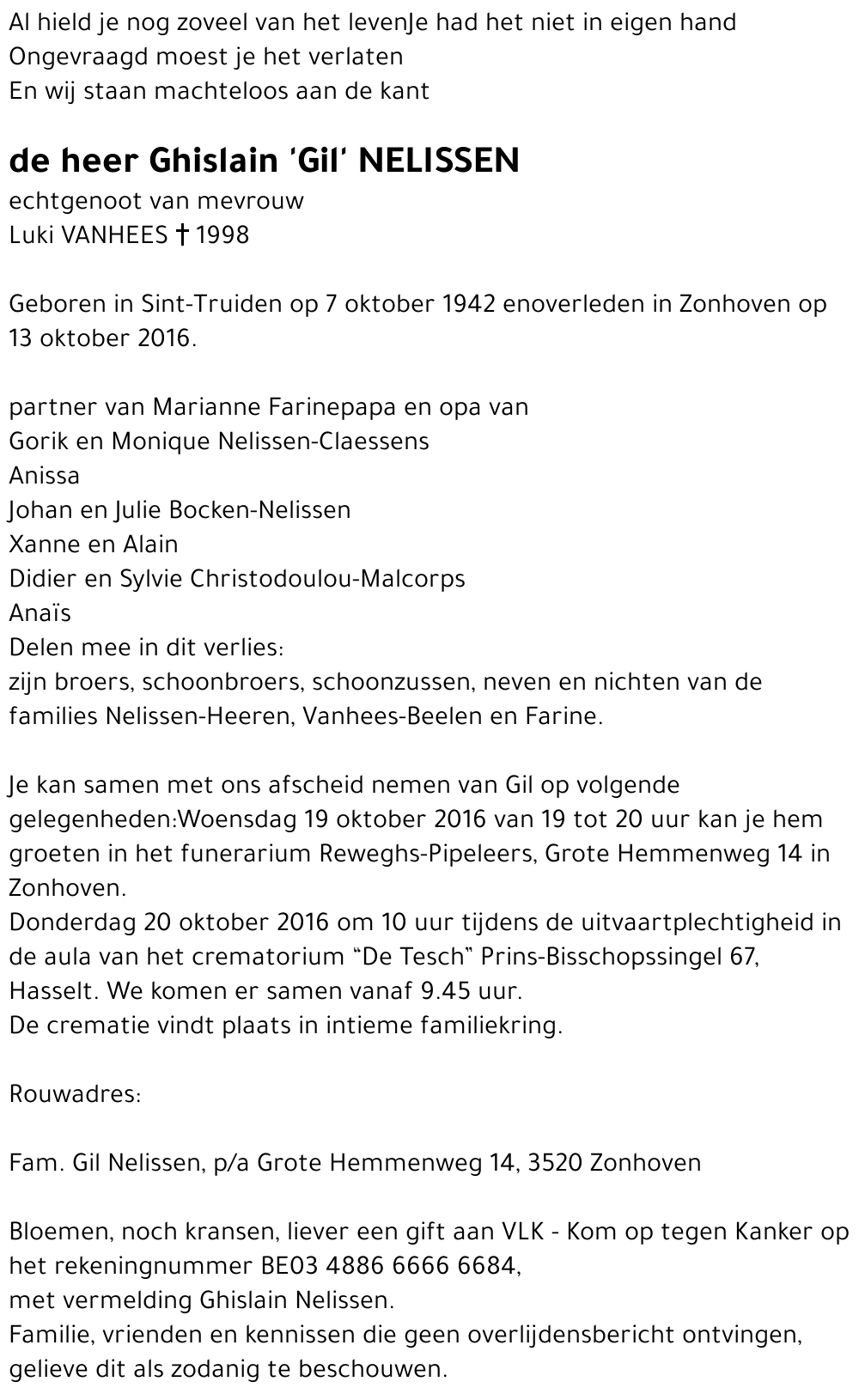 Ghislain 'Gil' Nelissen