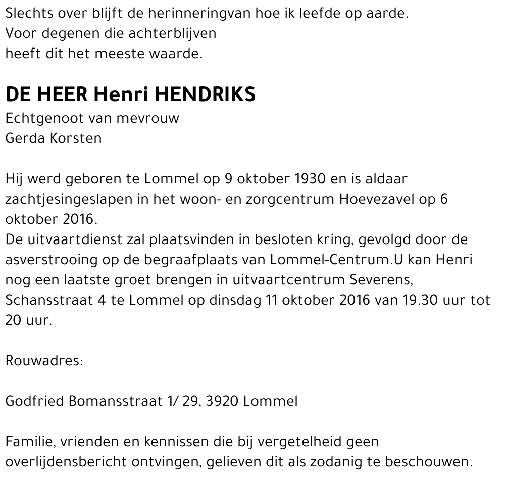 Henri Hendriks
