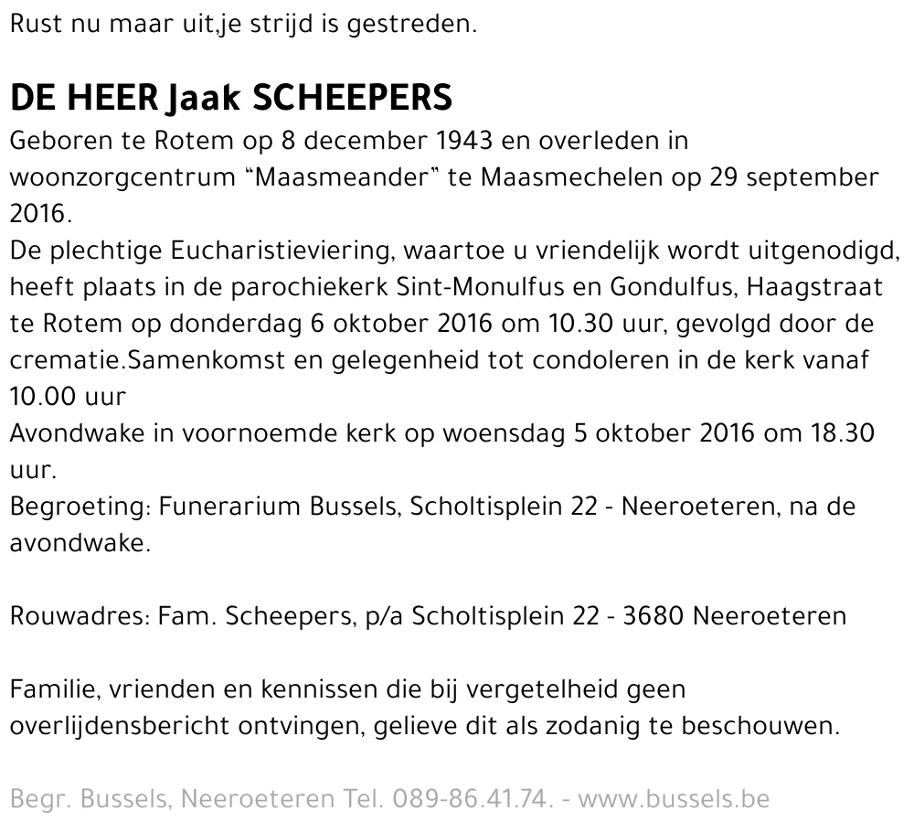 Jaak SCHEEPERS