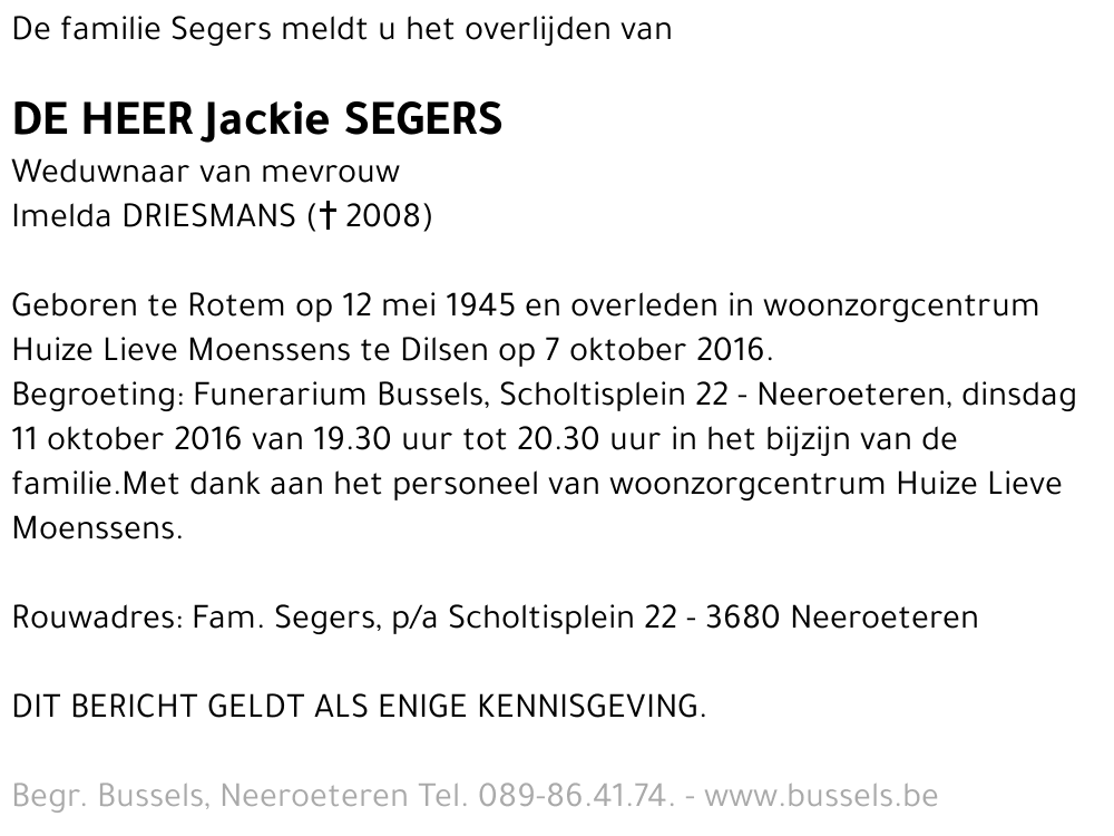 Jackie SEGERS
