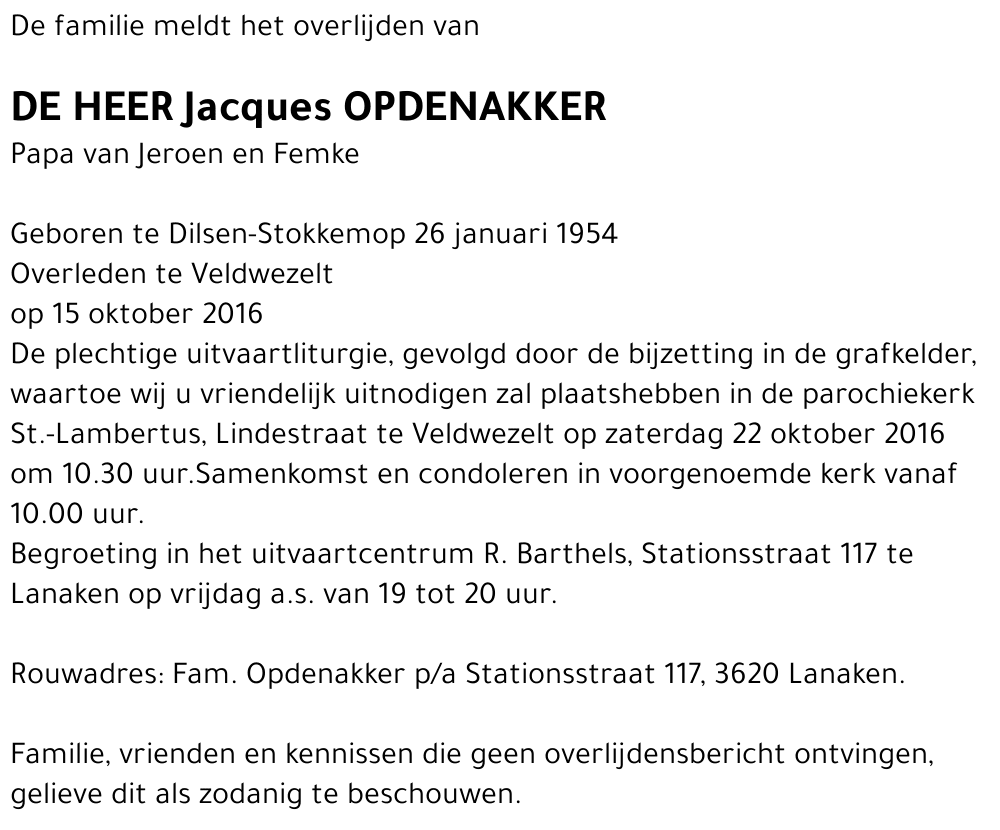 Jacques Opdenakker