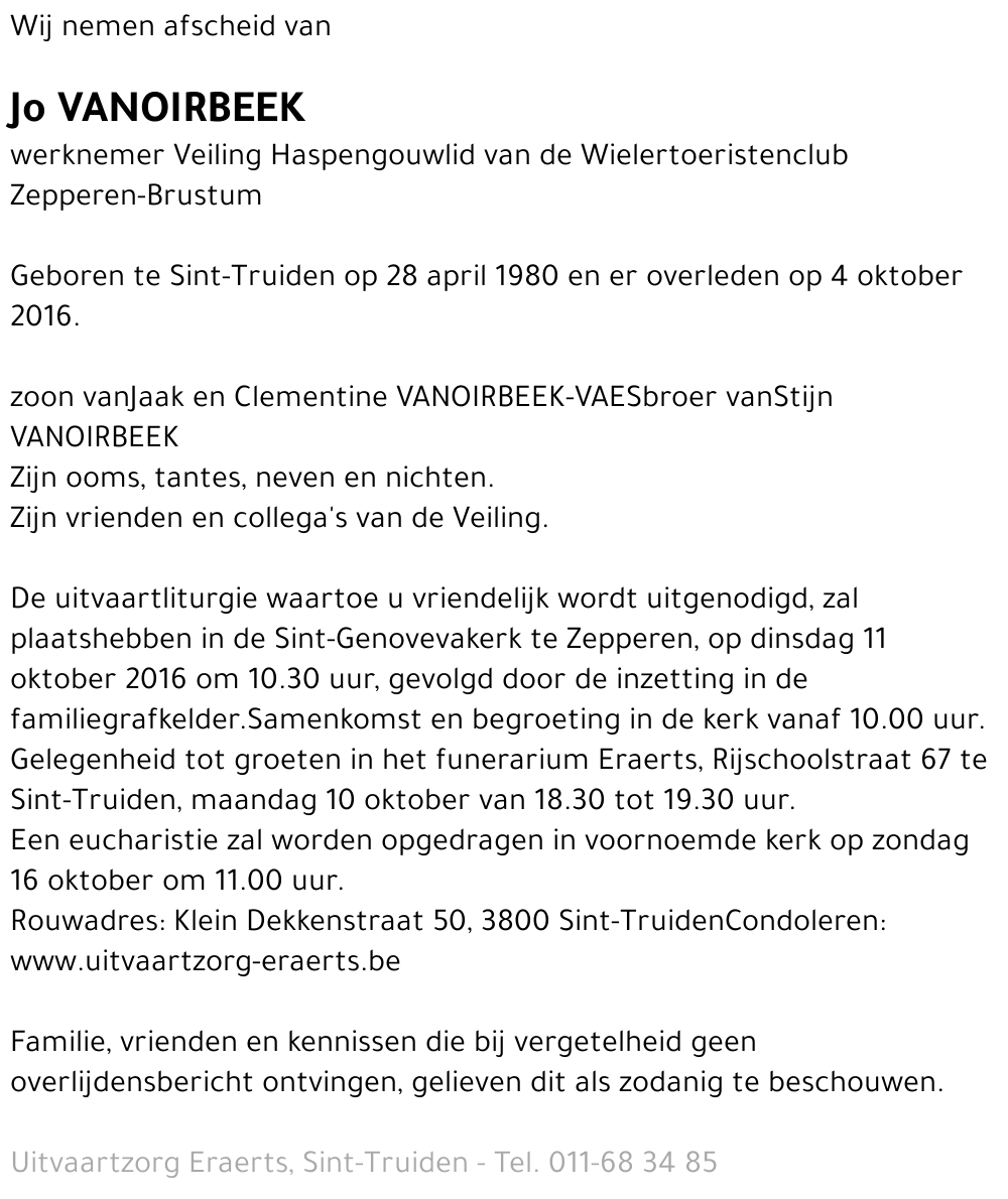 Jo Vanoirbeek