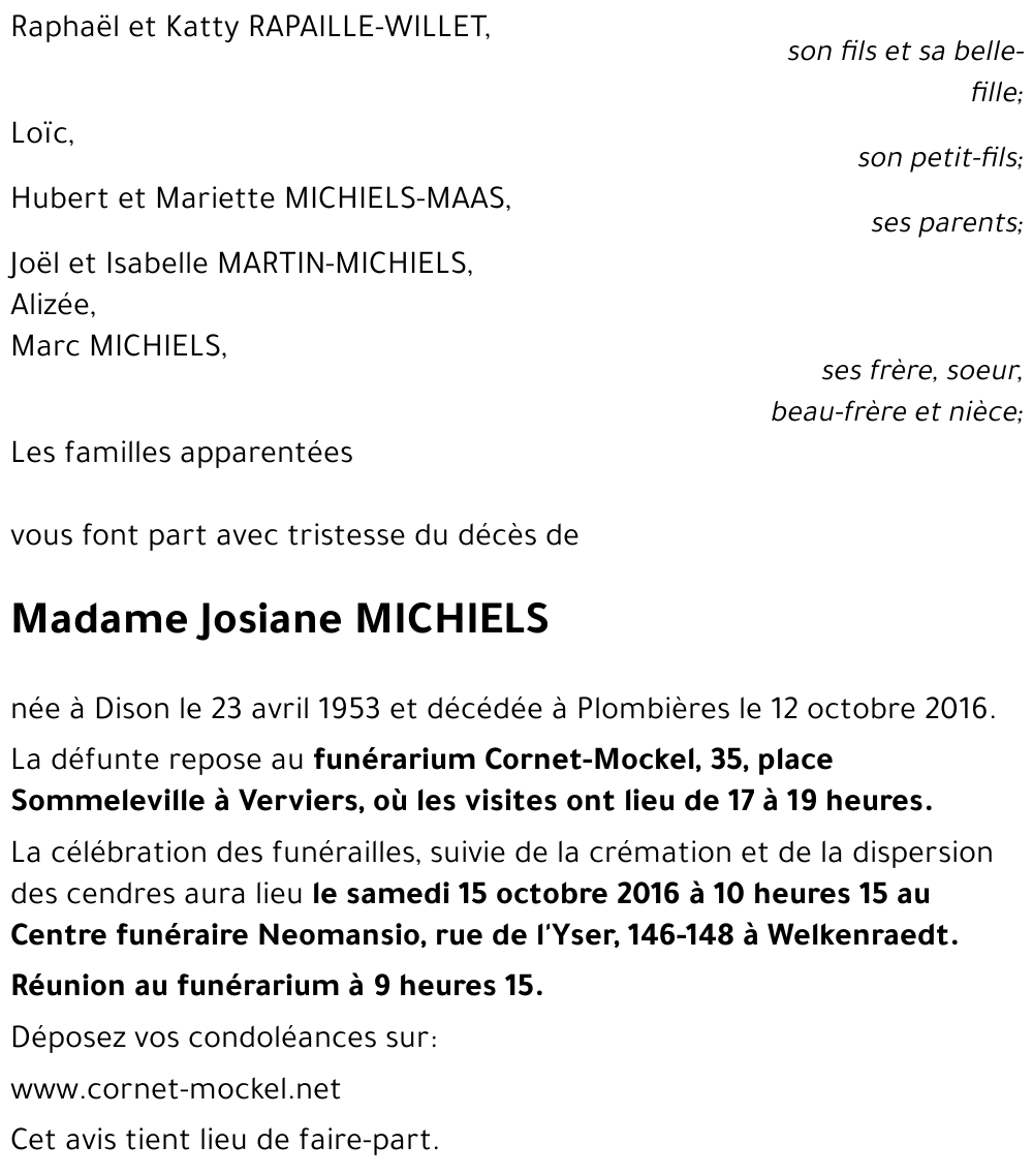 Josiane MICHIELS