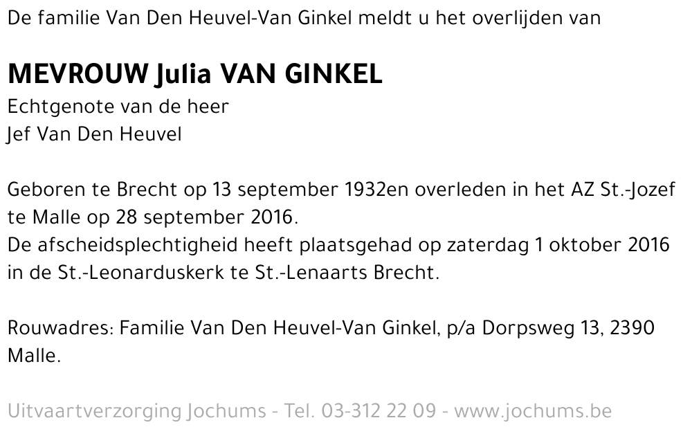 Julia Van Ginkel