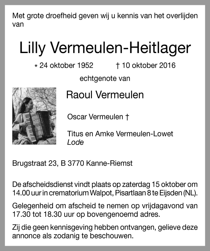 Lilly Vermeulen-Heitlager