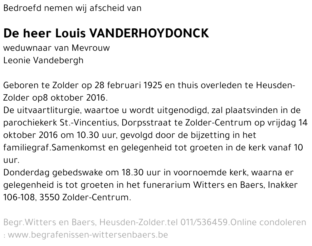 Louis Vanderhoydonck