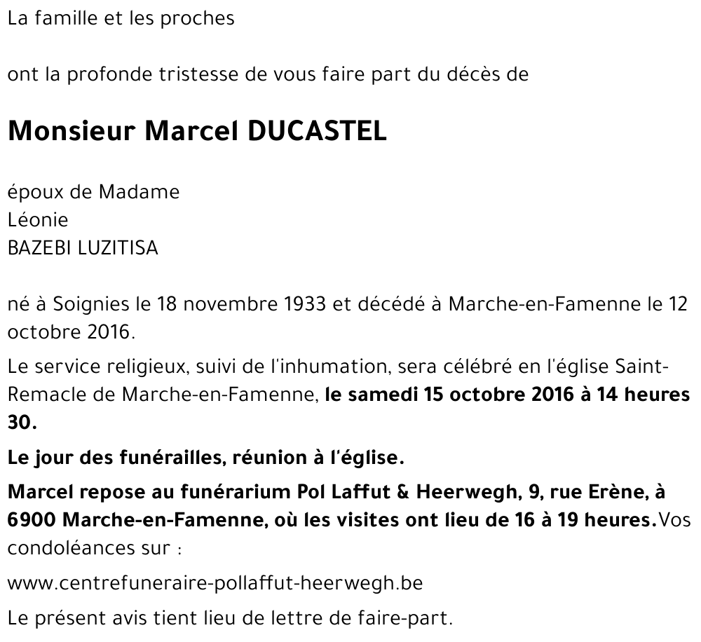 Marcel DUCASTEL