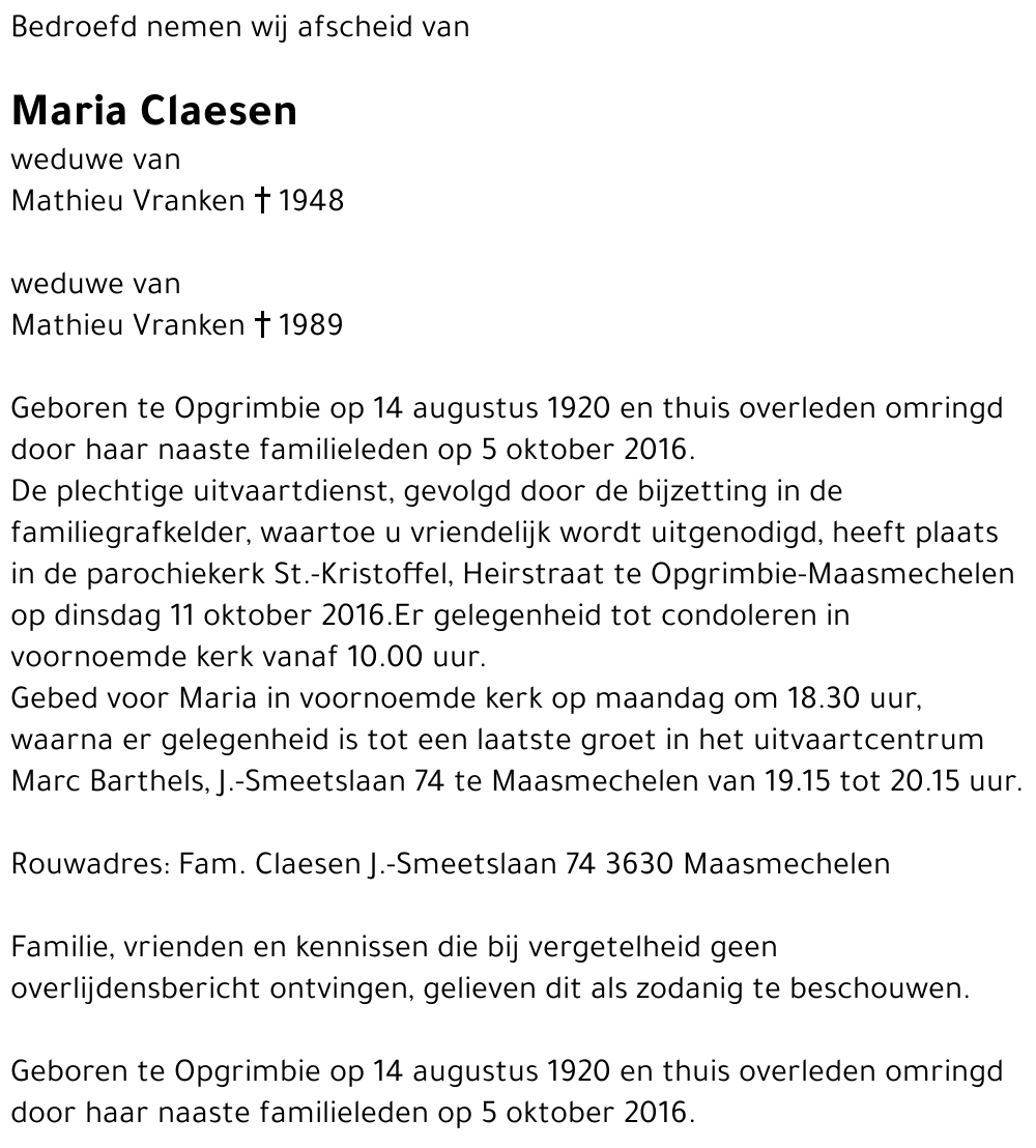 Maria Claesen