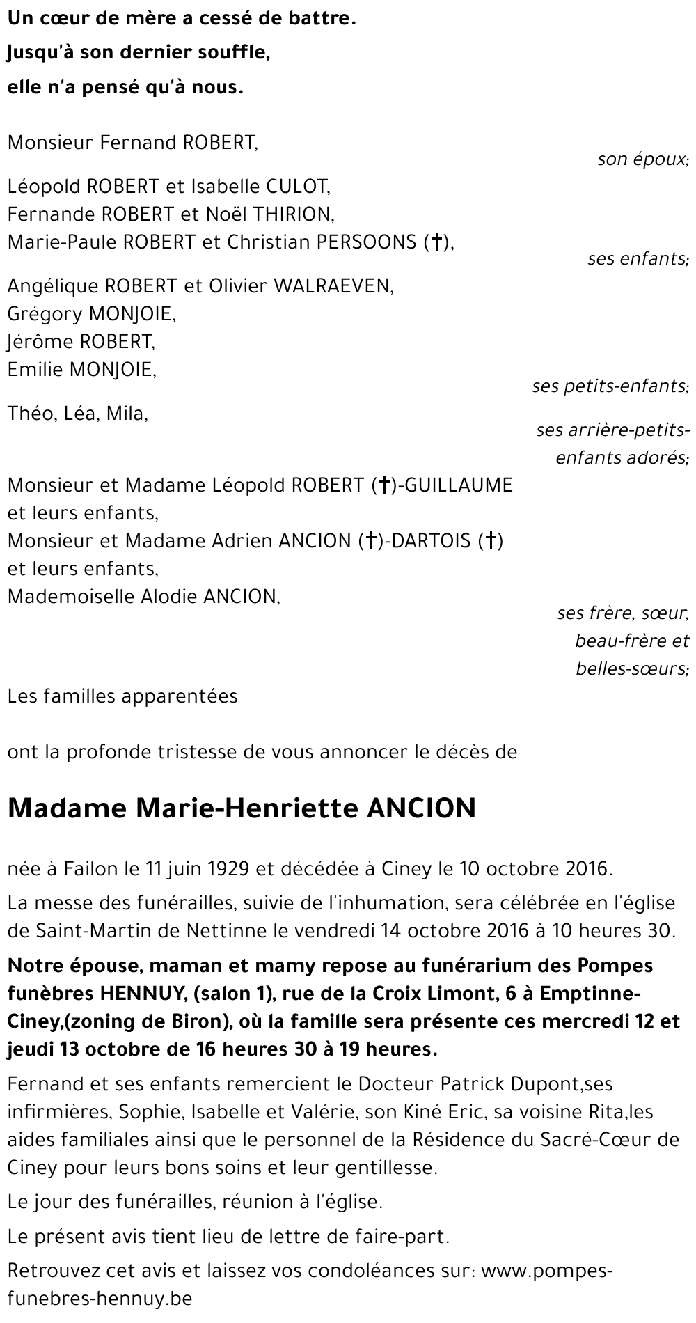 Marie-Henriette ANCION