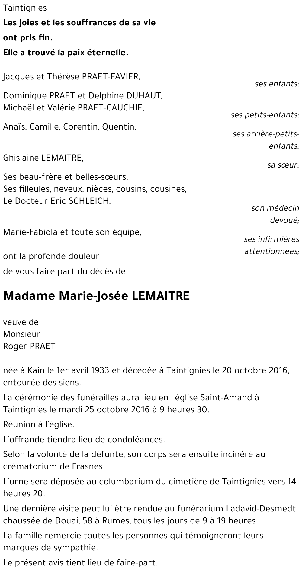 Marie-Josée LEMAITRE