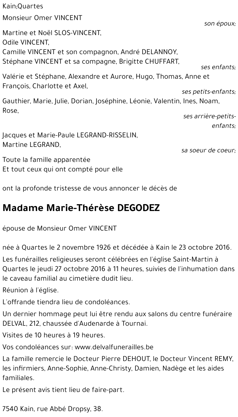 Marie-Thérèse DEGODEZ