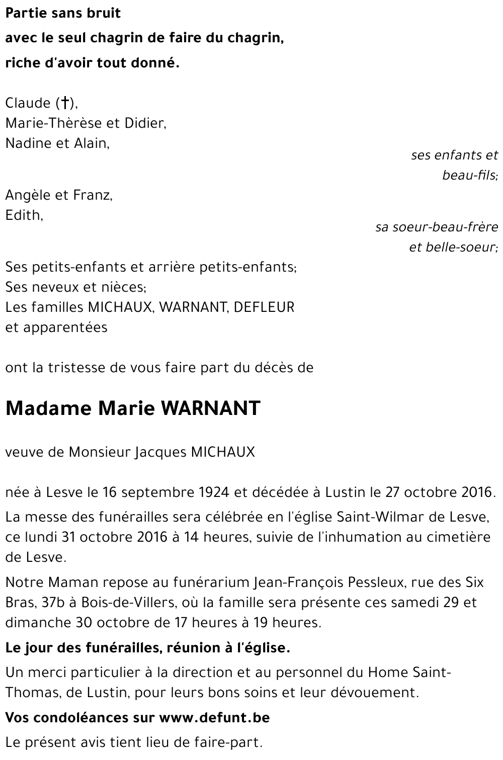 Marie WARNANT