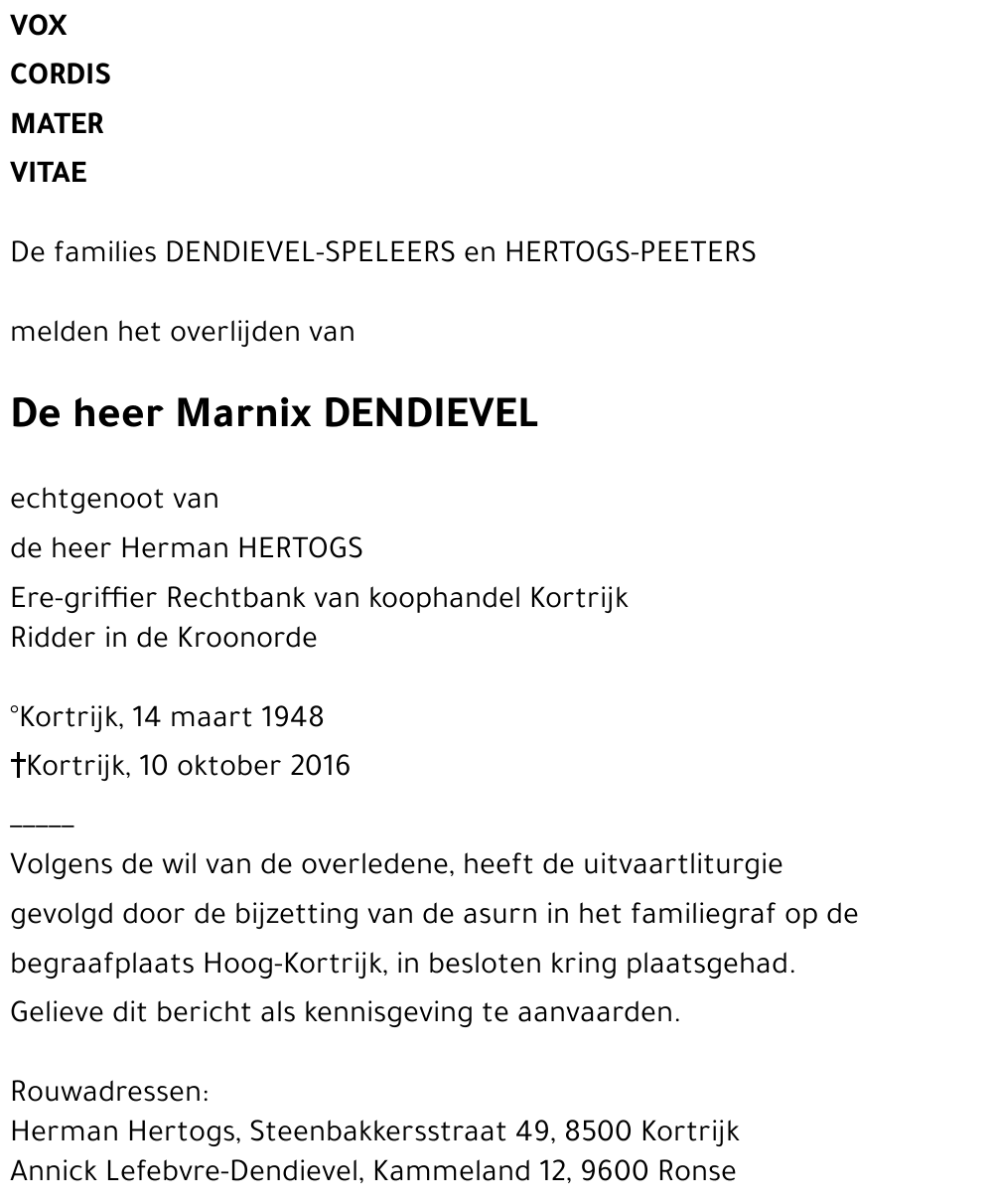 Marnix DENDIEVEL