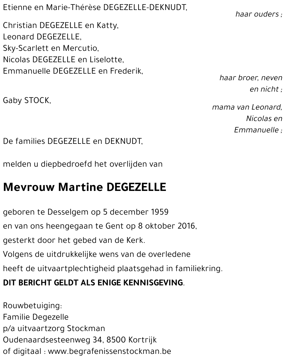 Martine DEGEZELLE