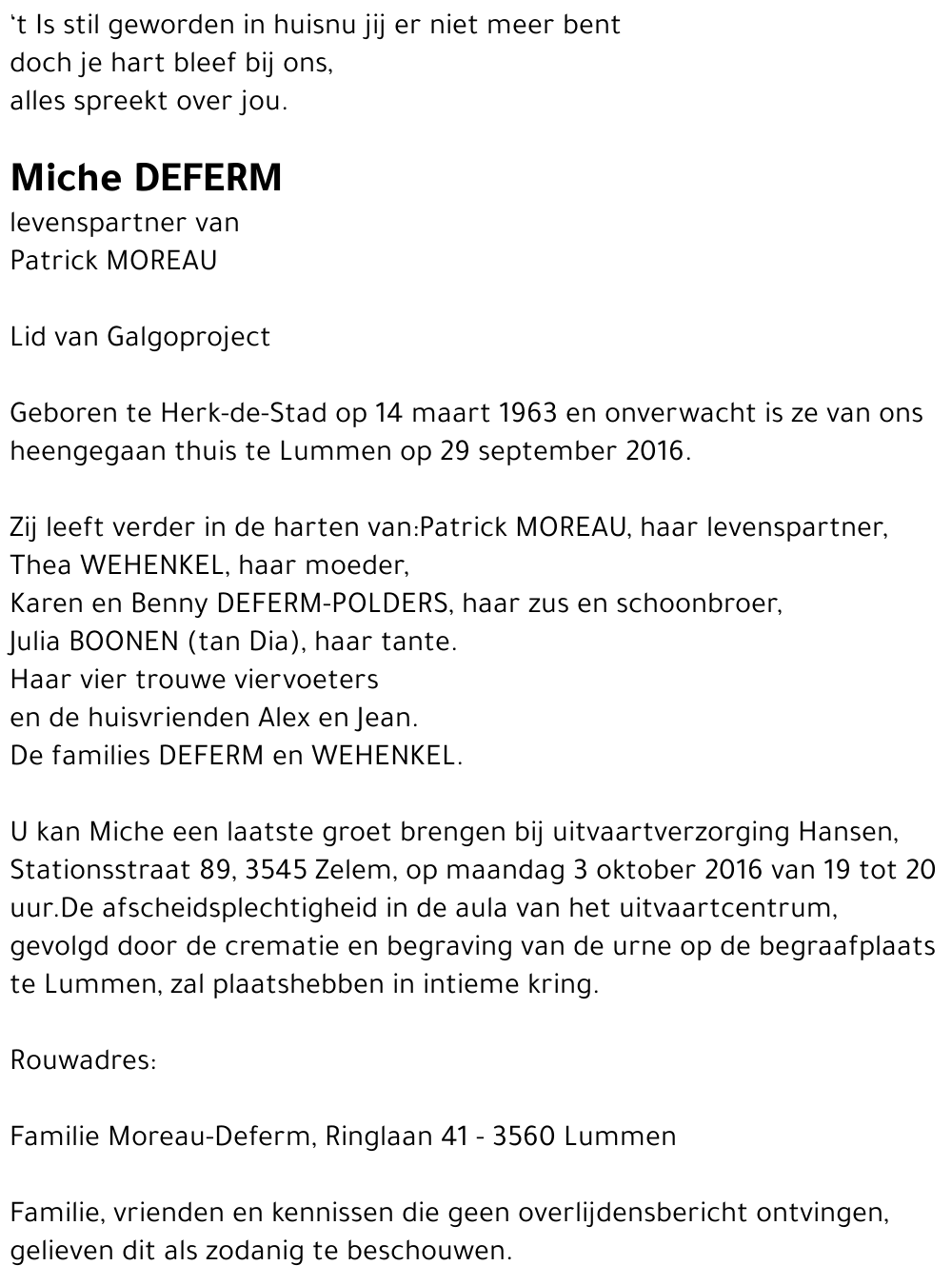 Miche DEFERM