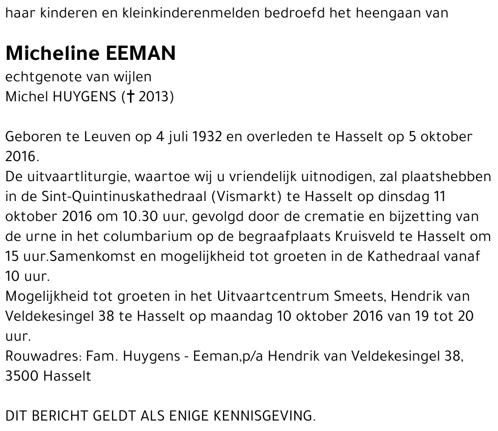 Micheline Eeman