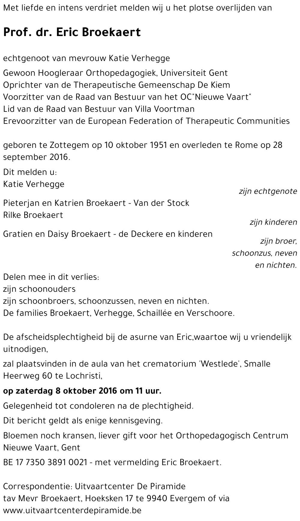 Prof. dr. Eric Broekaert