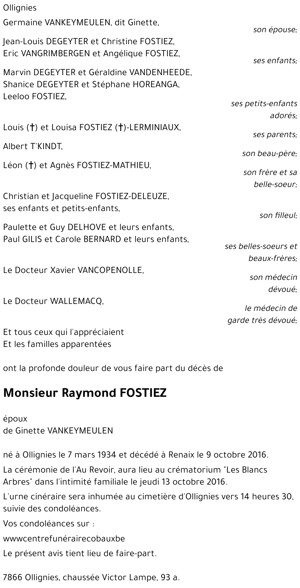 Raymond Fostiez