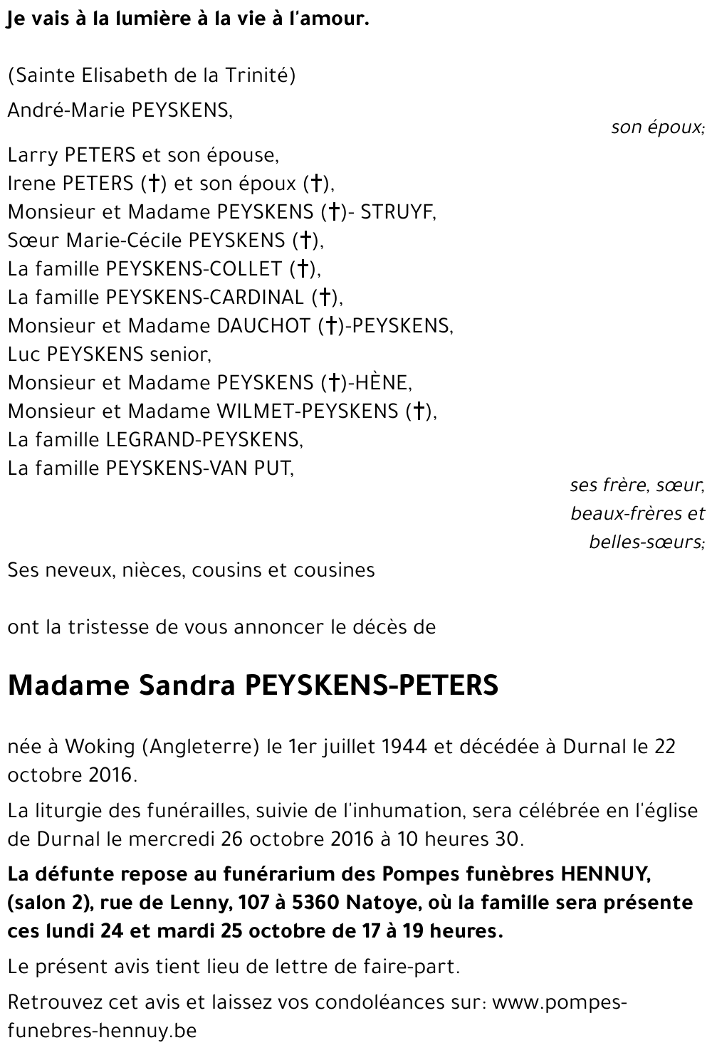 Sandra PEYSKENS-PETERS