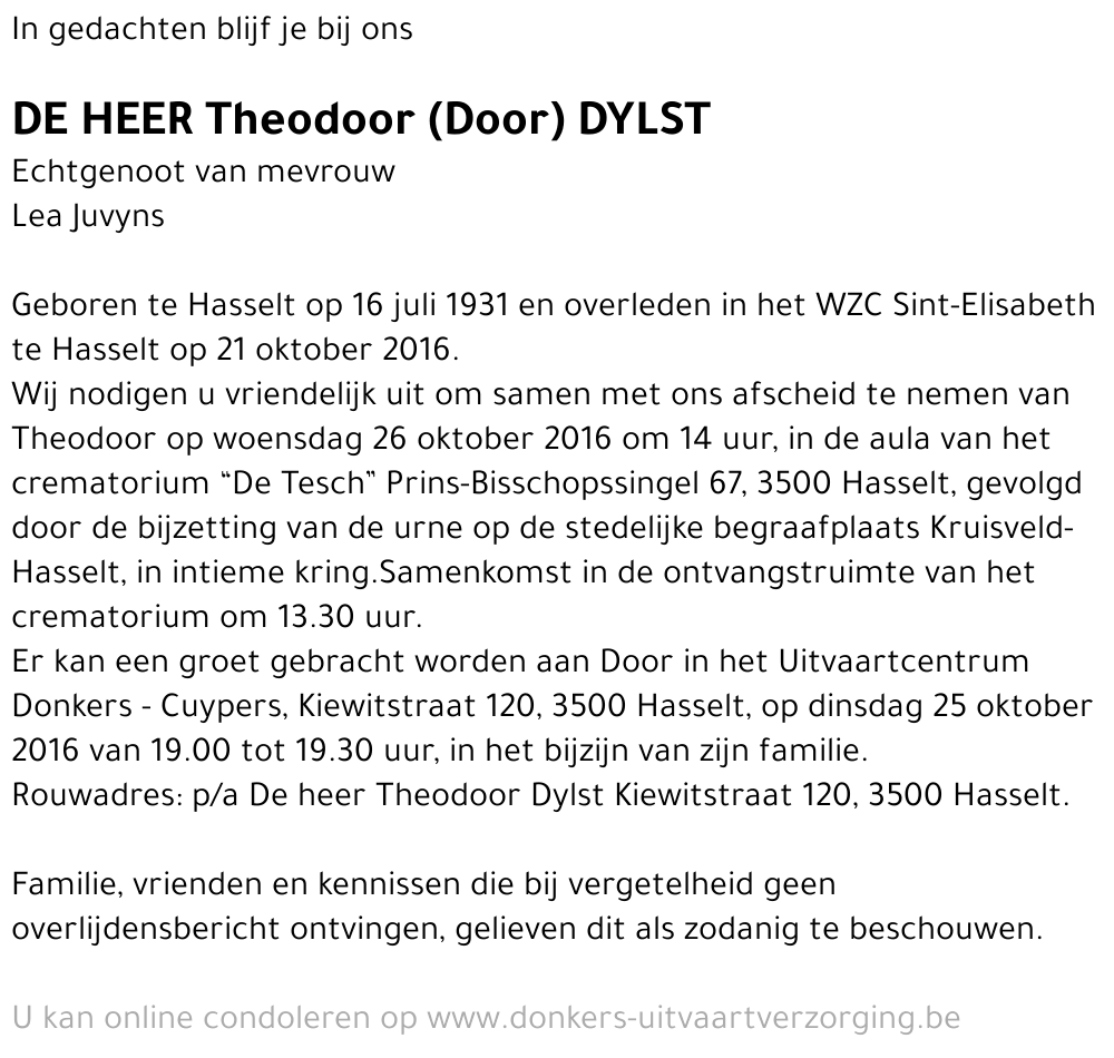 Theodoor (Door) Dylst