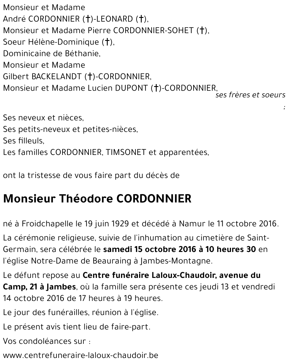 Théodore CORDONNIER