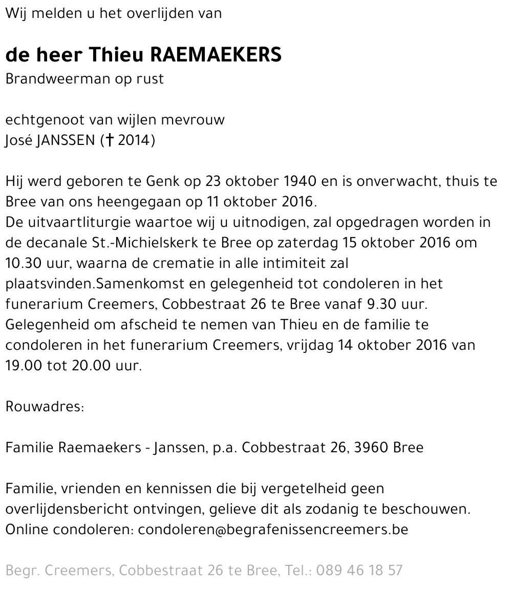 Thieu Raemaekers