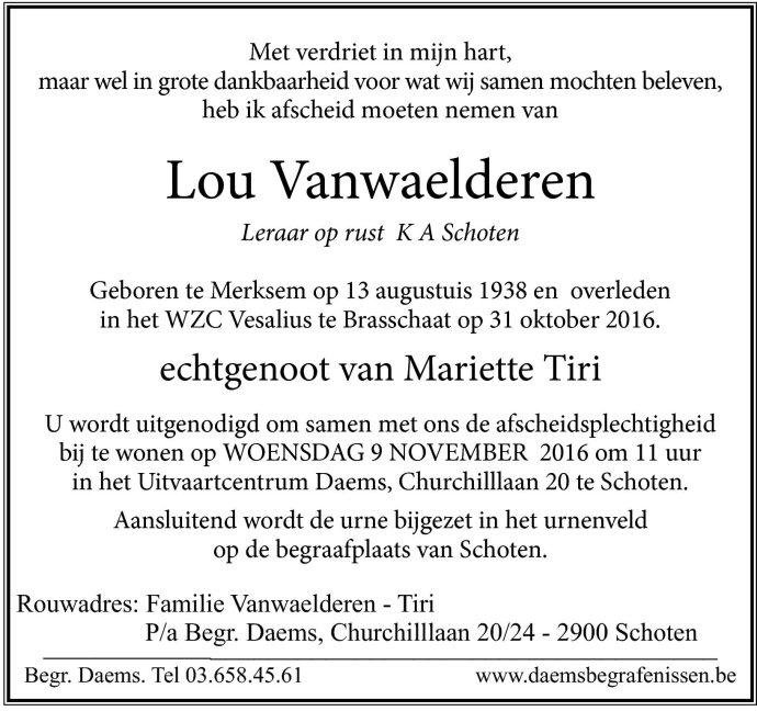 Aloysius Vanwaelderen