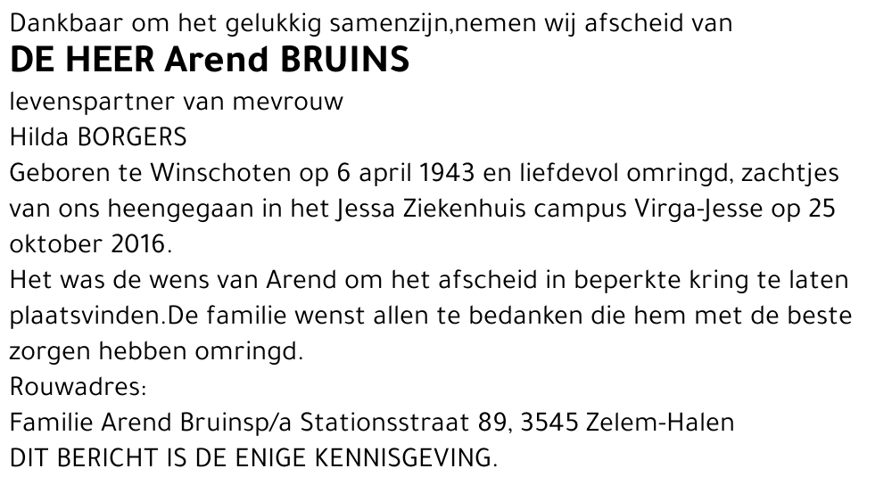 Arend BRUINS