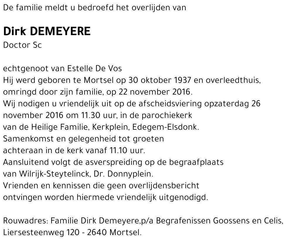 Dirk Demeyere