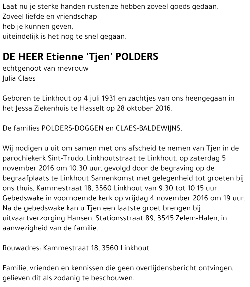 Etienne POLDERS