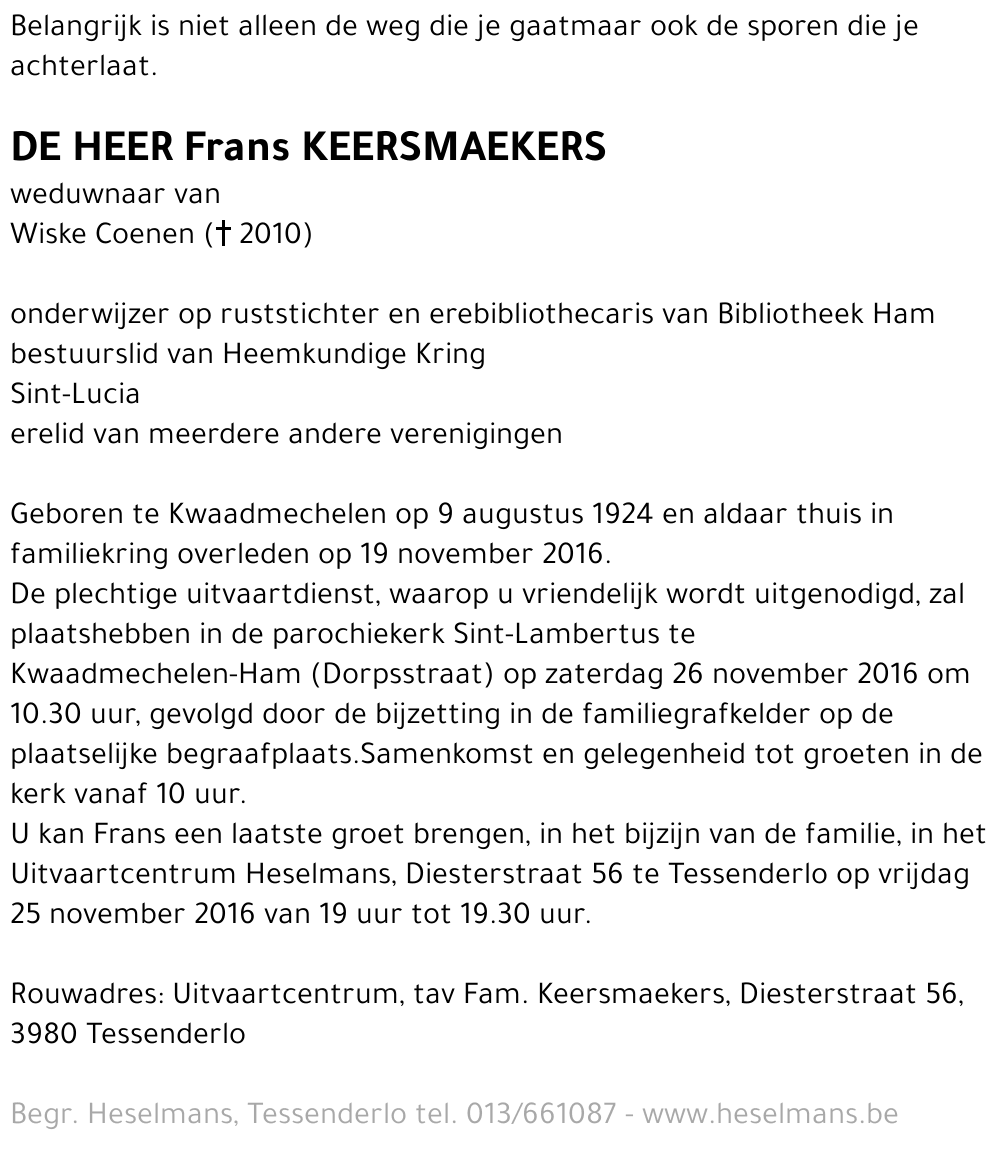 Frans Keersmaekers