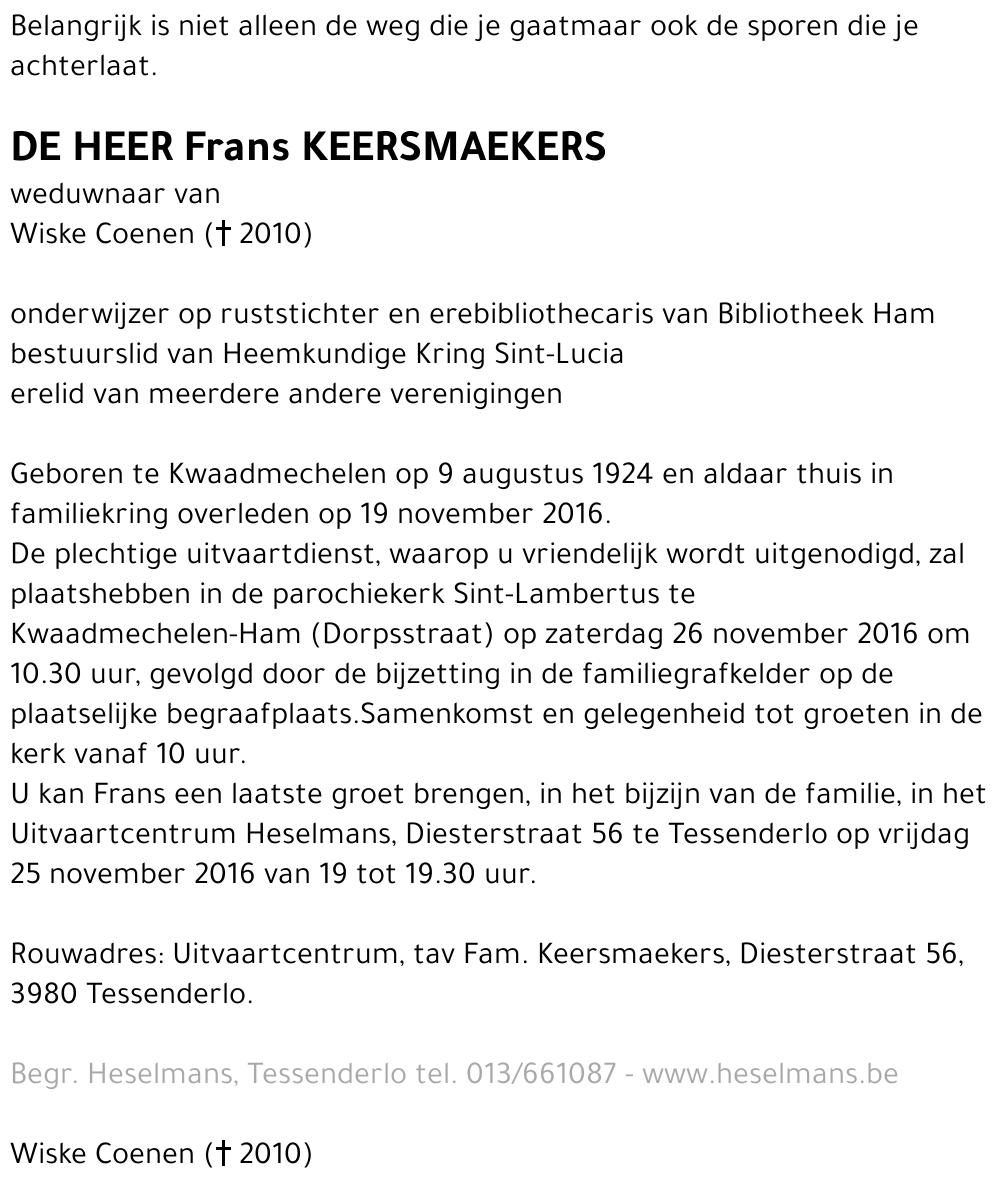 Frans Keersmaekers