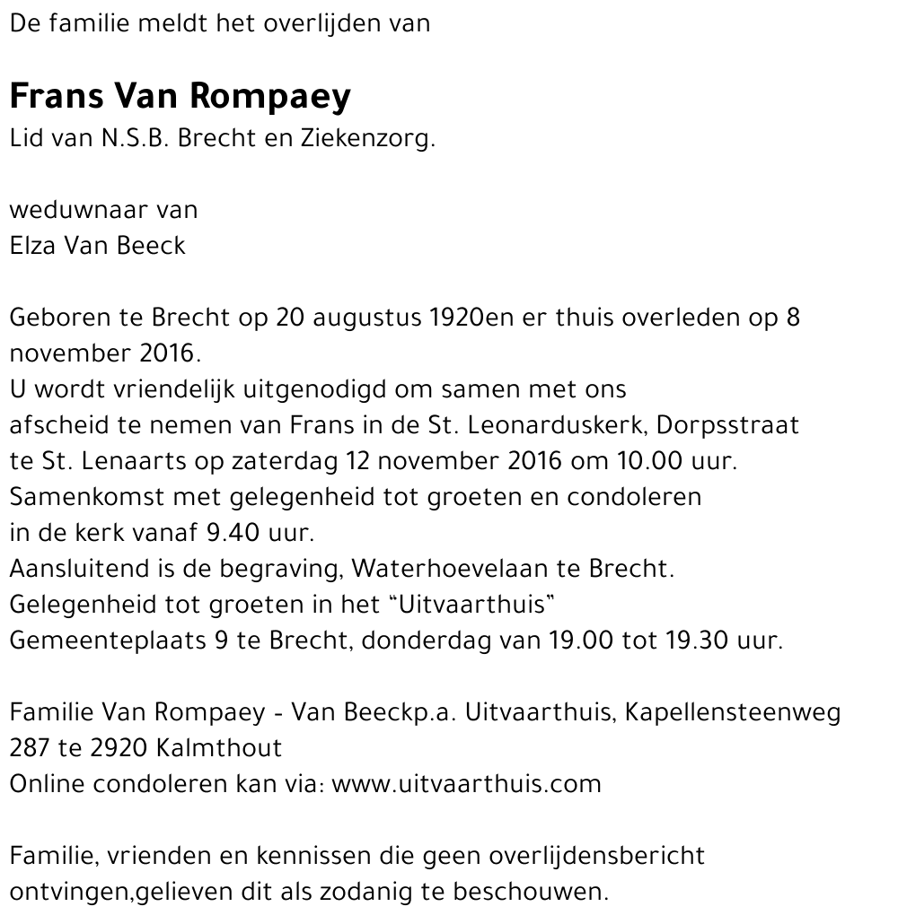 Frans Van Rompaey