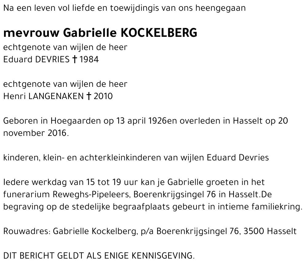 Gabrielle Kockelberg