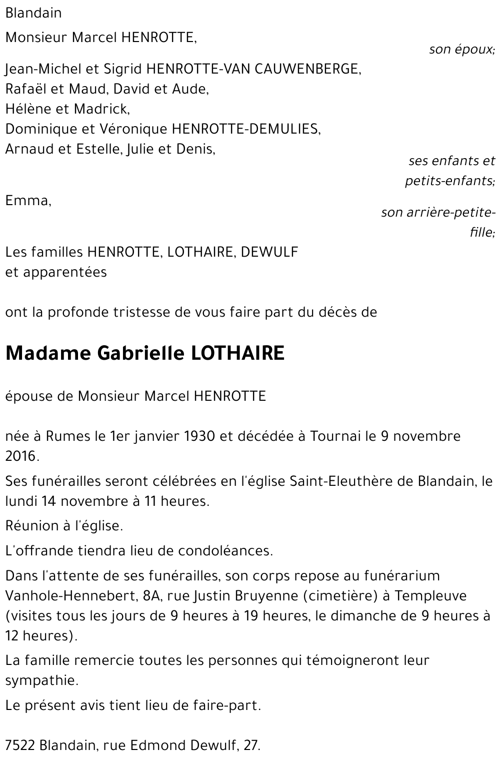 Gabrielle LOTHAIRE