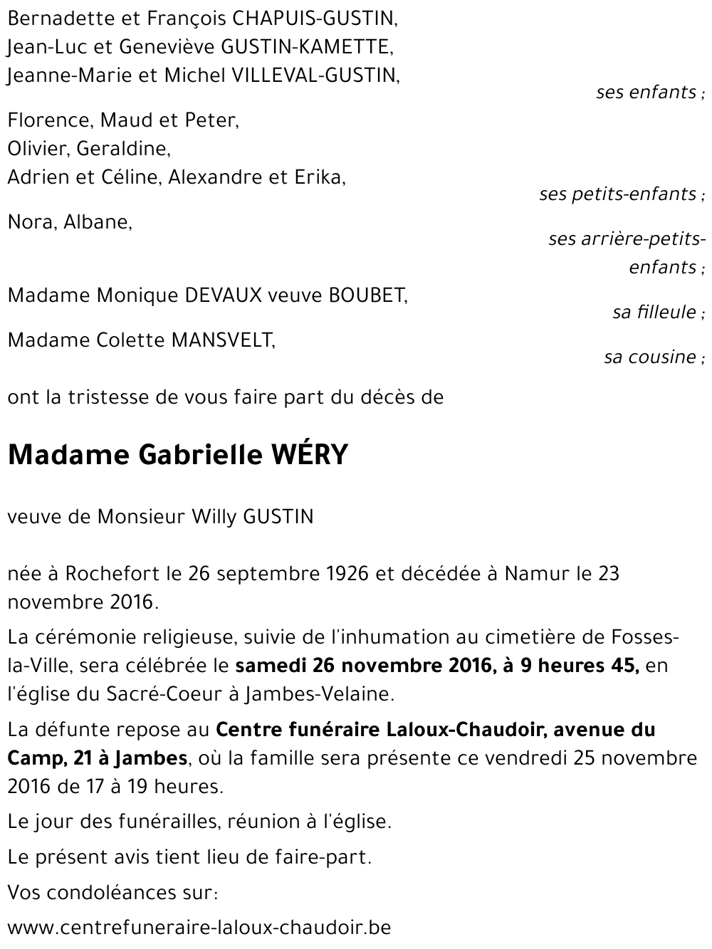 Gabrielle WÉRY