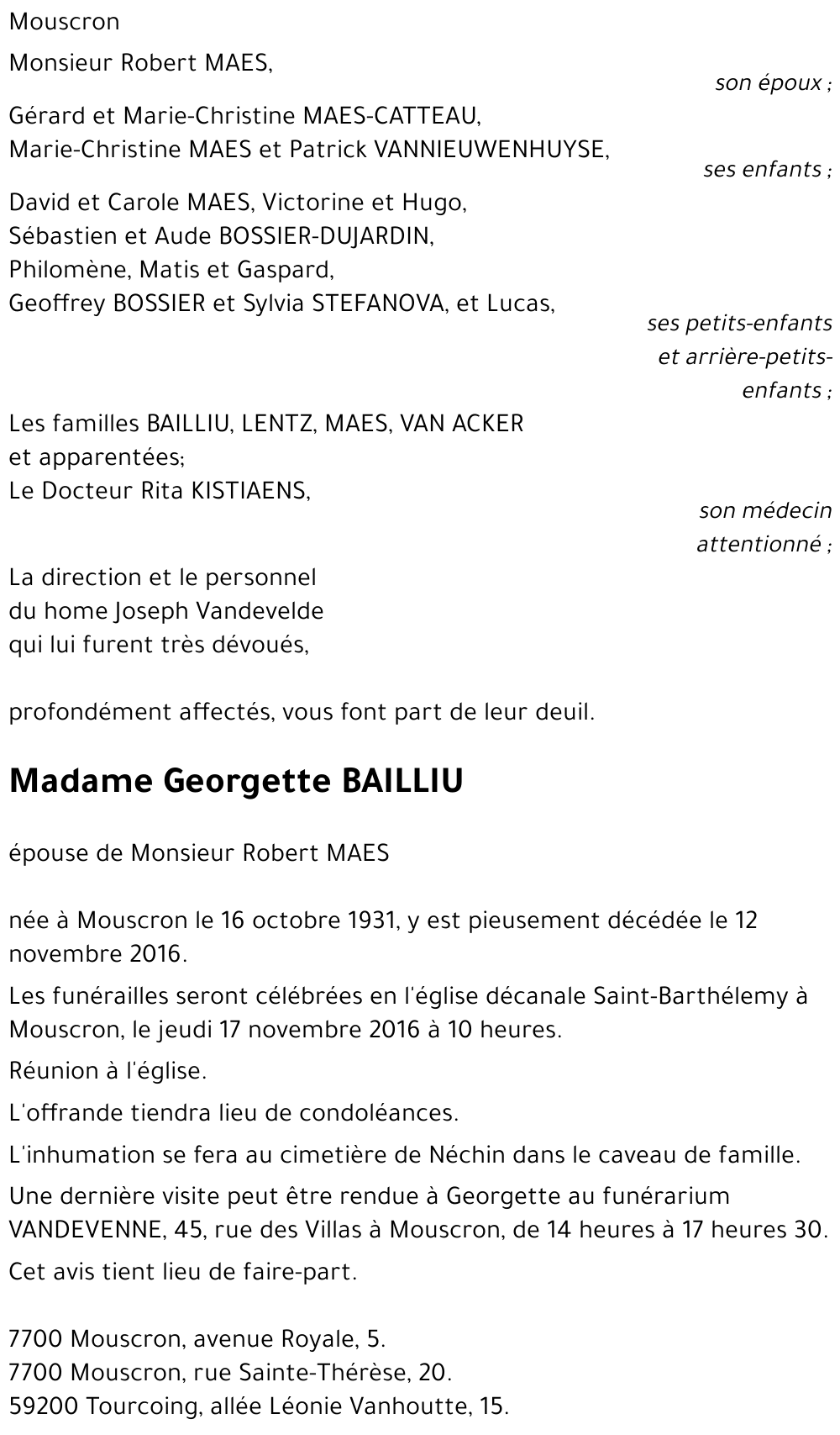 Georgette BAILLIU