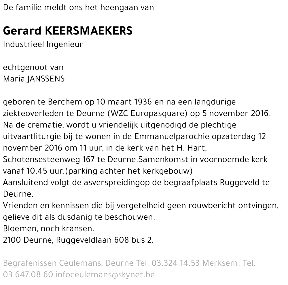 Gerard Keersmaekers