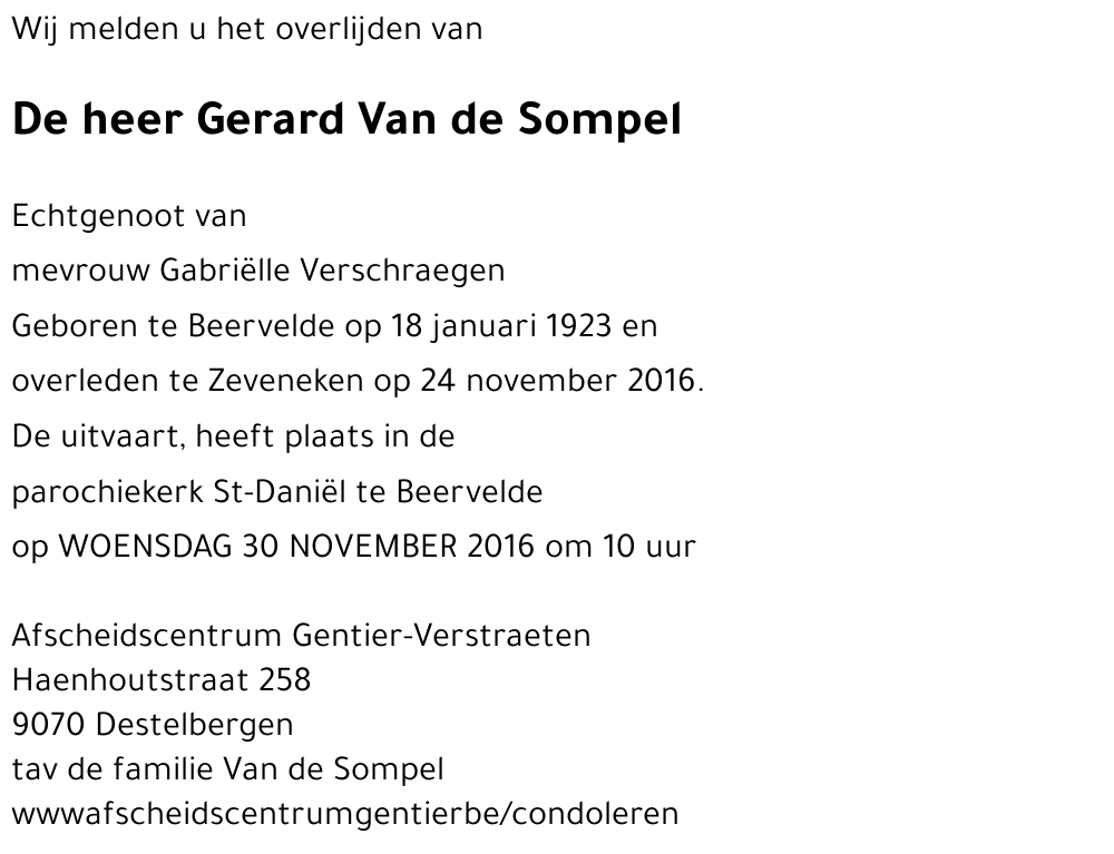 Gerard Van de Sompel