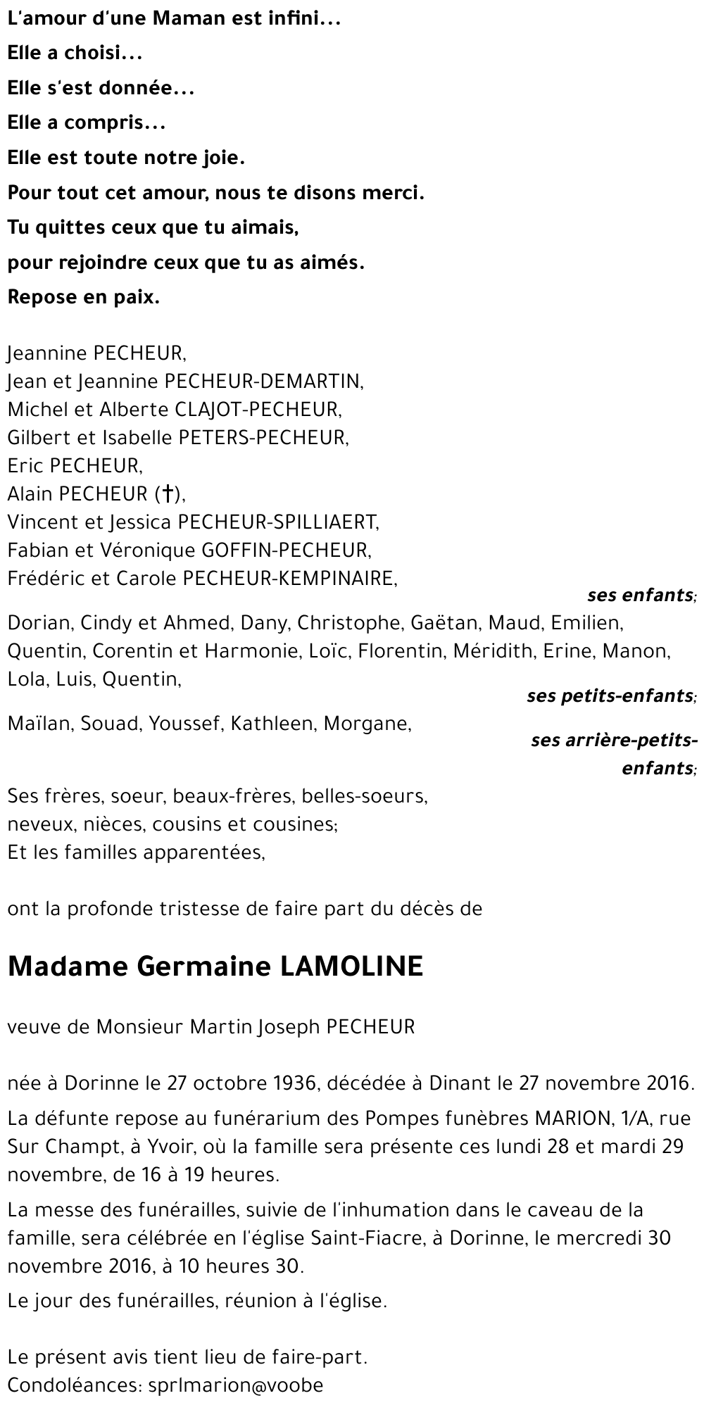 Germaine LAMOLINE