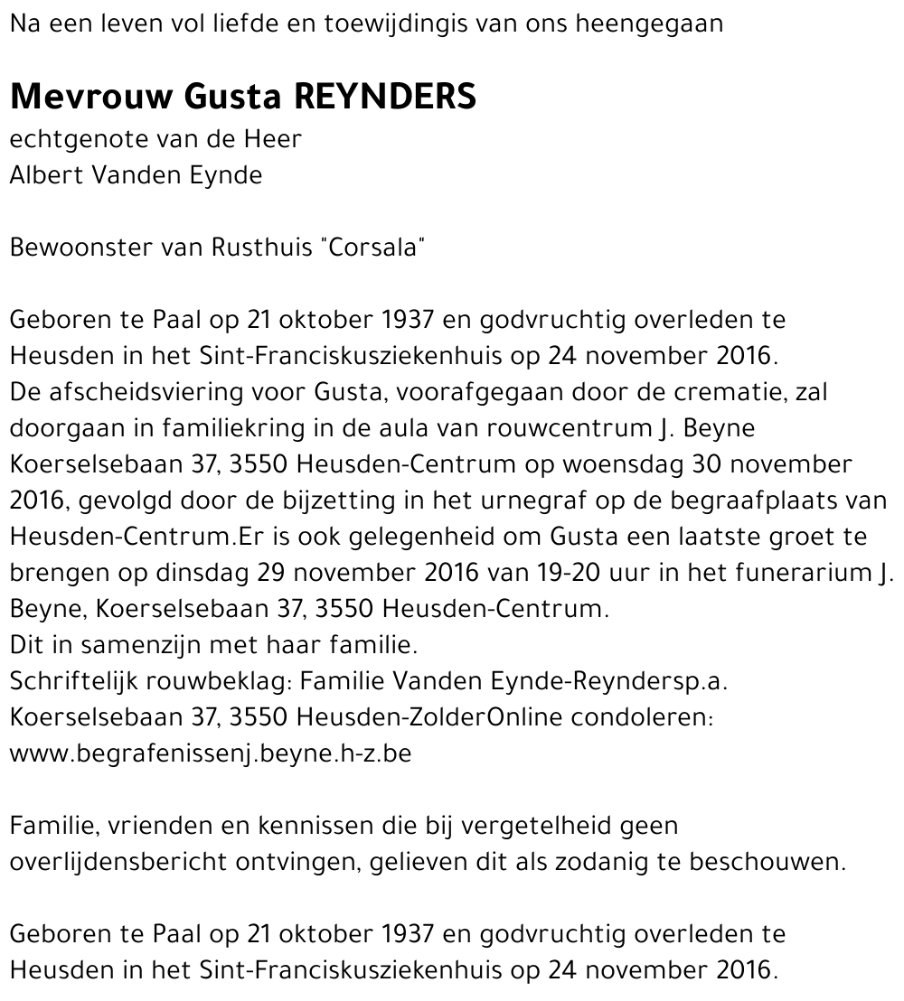 Gusta Reynders