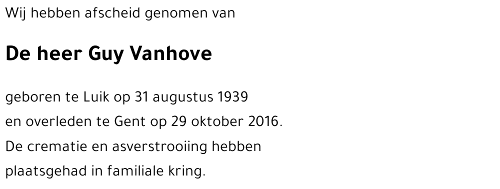 Guy Vanhove