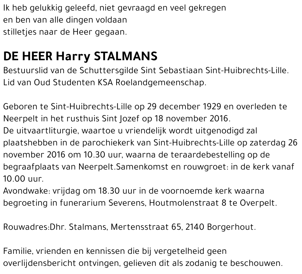 Harry Stalmans