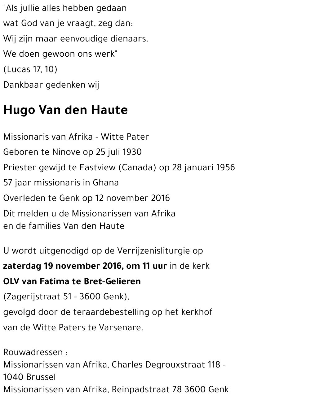 Hugo Van den Haute