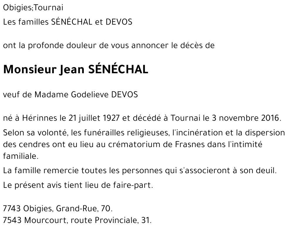 Jean SENECHAL