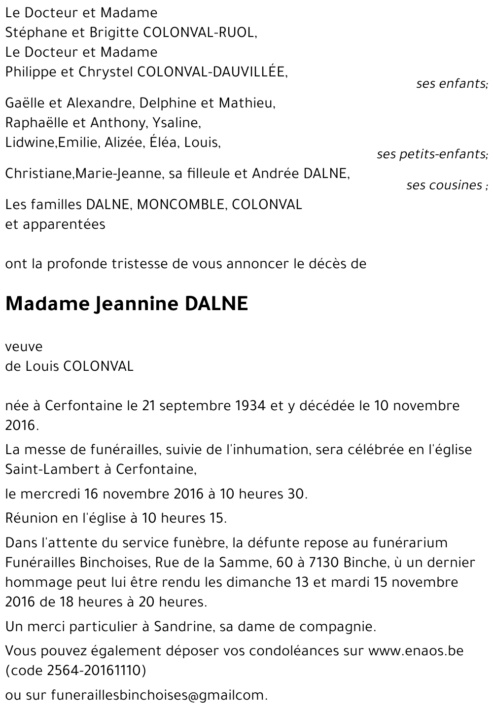 Jeannine DALNE