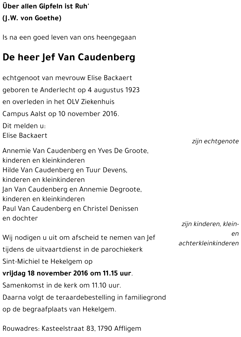 Jef Van Caudenberg
