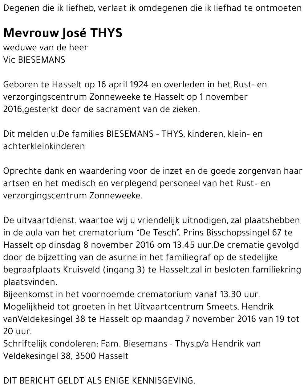 José THYS