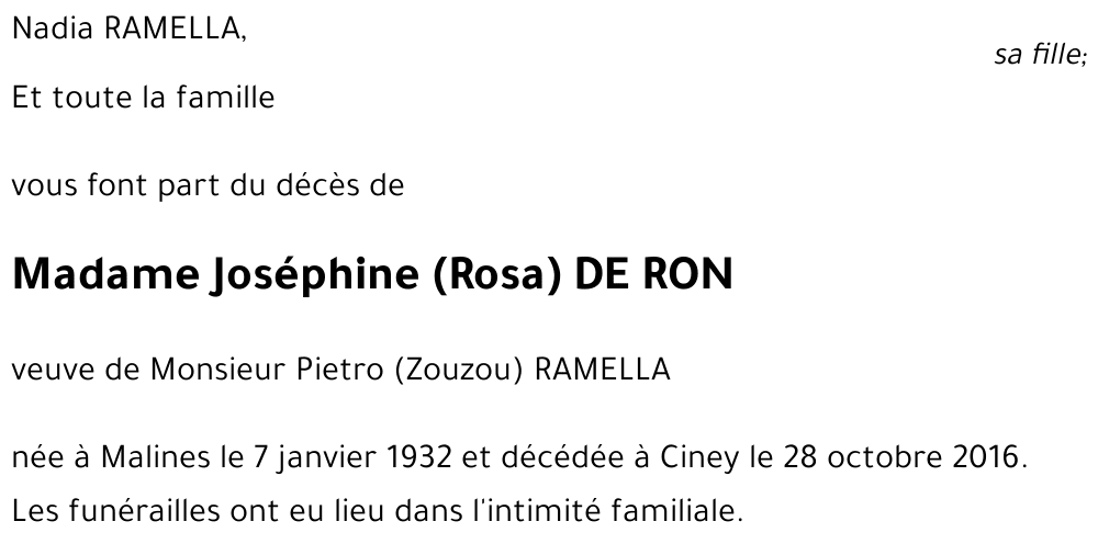 Joséphine ( Rosa ) DE RON